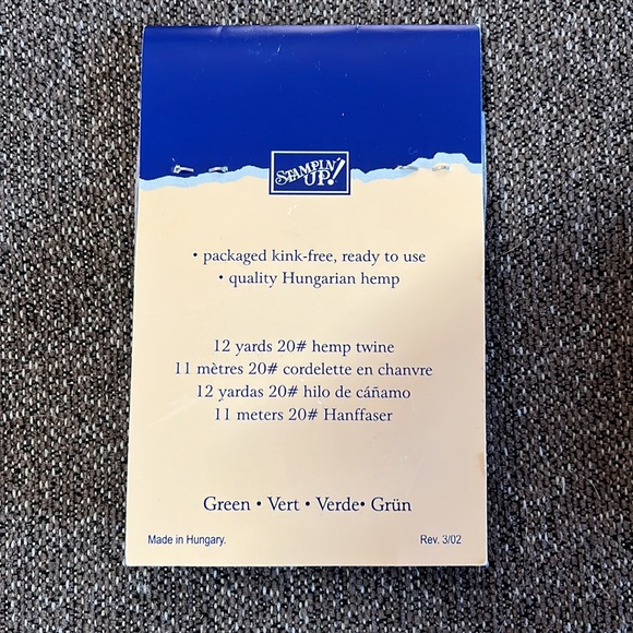 Stampin’ Up colored Hemp twine 36 yards total factory sealed. NWT - Picture 3 of 8